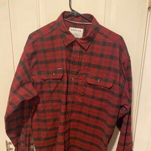 Poncho Outdoors Reg Fit Plaid Flannel - Large